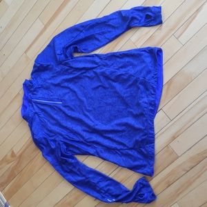 Synthetic long sleeve running shirt.